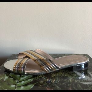 ALDO metallic silver & gold sandals